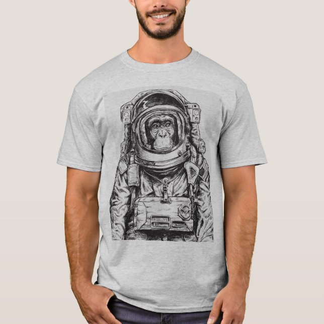 Camiseta Chimpancé del astronauta (Anverso)
