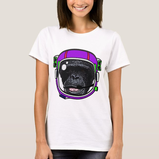Camiseta Chimpancé espacial (Anverso)