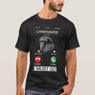Camiseta Chimpancé está llamando a mono chimpancé simio ani