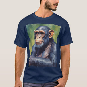 Camiseta Chimpancé lindo loco divertido