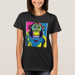 Camiseta Chimpancé Pop Chimpanzee Cute Para Hombres Mujeres