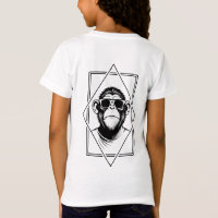 Chimpancé Retro-Chic Diamante – La Geometría se En