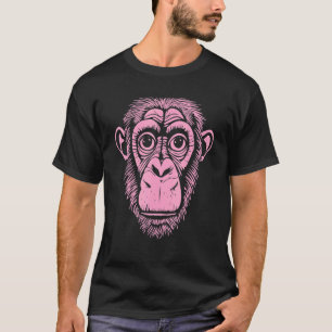 Camiseta Chimpancé rosa claro Ape no mono lindo chimpancé