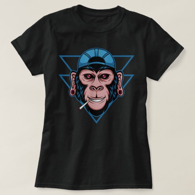 Camiseta Chimpancé Smoking (Diseño del anverso)