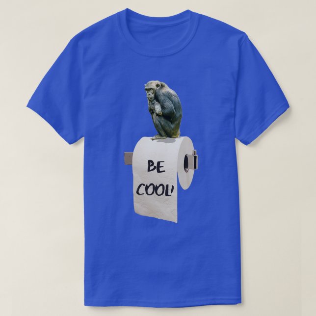 Camiseta Chimpancé sobre el papel higiénico (Diseño del anverso)