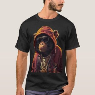 Camiseta Chimpancé Urbano – Chimpancé Cool con Sudadera y O
