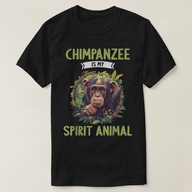 Camiseta Chimpancés Chimpanzee es mi animal espiritual (Diseño del anverso)