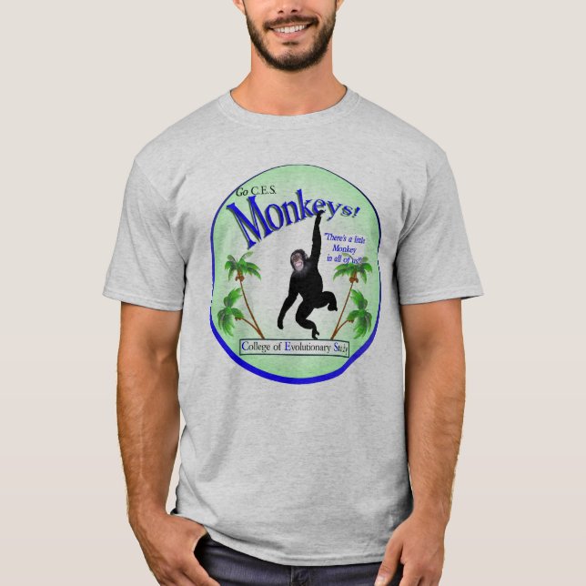 Camiseta ¡Chimpancés de la evolución! (Anverso)