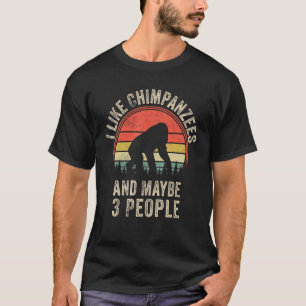 Camiseta Chimpancés divertidos Diseño Arte Gráfico Chimpanc