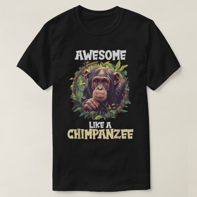Camiseta Chimpancés increíbles como chimpancés (Diseño del anverso)