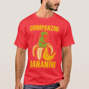 Camiseta Chimpancés Italianos Bananini Divertidos Cerebro 