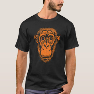Camiseta Chimpanzee Ape No Monkey Cute Chimp naranja