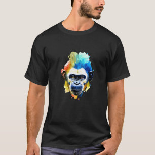 Camiseta Chimpanzee Ape Wild Nature Arte Animal
