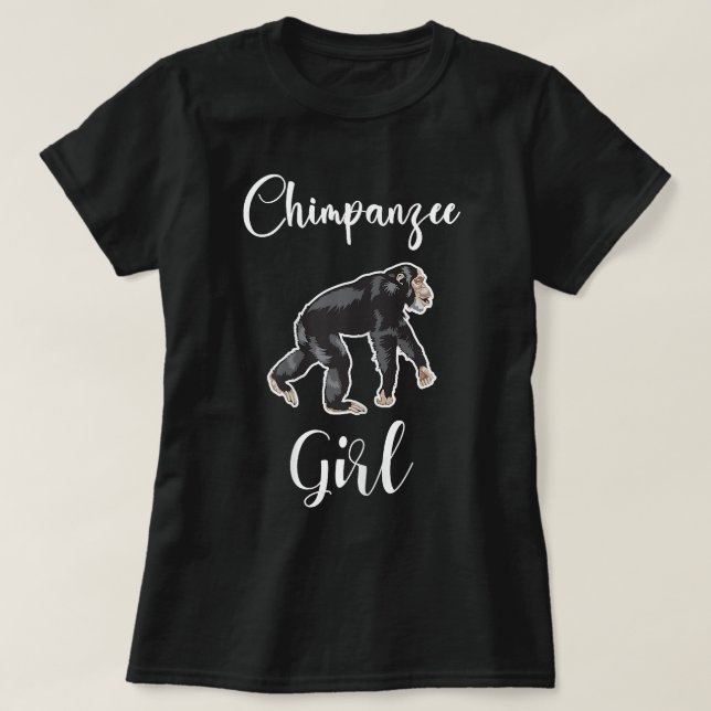 Camiseta Chimpanzee Chica Monkey Chimpanzee Lover I Love Ch (Diseño del anverso)