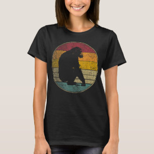 Camiseta Chimpanzee Chimp Vintage Gracioso estilo retro 70s
