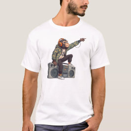 Camiseta Chimpanzee DJ T-Shirt – Funky Music Monkey Tee 