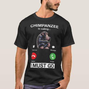 Camiseta Chimpanzee Está Llamando A Que Debo Ir El Cónclave