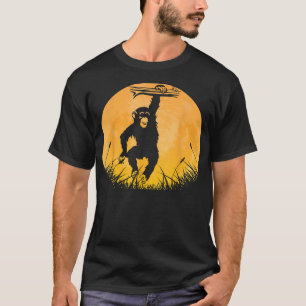 Camiseta Chimpanzee Fácil Halloween Monkey Moon Costu
