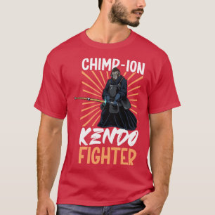 Camiseta Chimpanzee haciendo Kendo