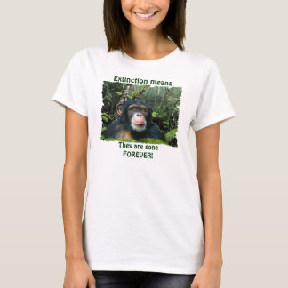 Camiseta CHIMPANZEE II Wildlife Art & Poem Ladies Shirt
