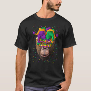 Camiseta Chimpanzee Mardi Gras Carnaval de animales