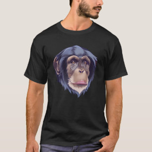 Camiseta Chimpanzee Monkey Face Primate Monkey Training Ani