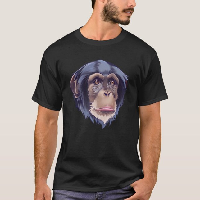 Camiseta Chimpanzee Monkey Face Primate Monkey Training Ani (Anverso)