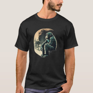 Camiseta Chimpanzee Monkey Wild Forest Animal Retro Vintage
