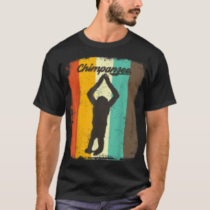 Camiseta Chimpanzee Retro 70 Arte de amantes de los monos a