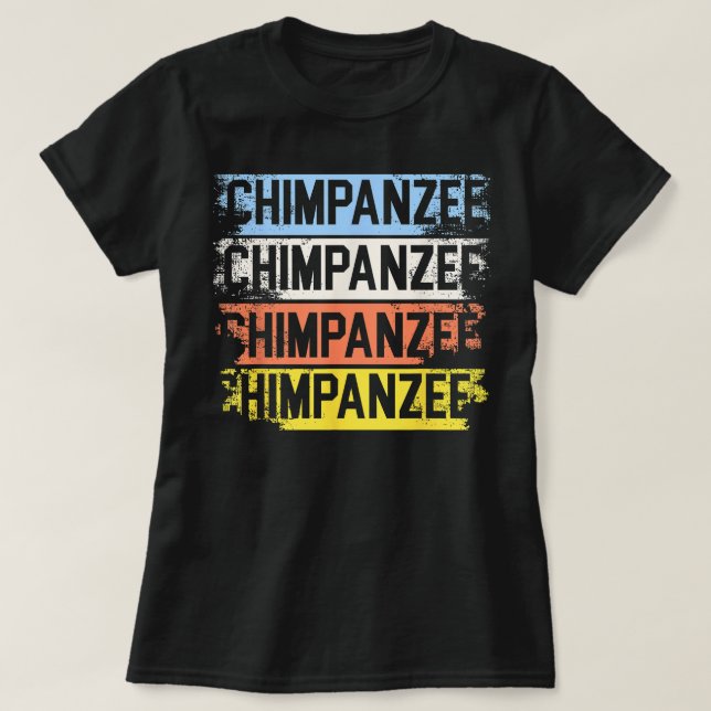 Camiseta Chimpanzee Retro Chimp Monkey Lover Ape Chimpanzee (Diseño del anverso)