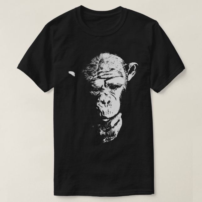 Camiseta Chimpanzee Thinking Monkey Ape Guay Chimp Tee (Diseño del anverso)