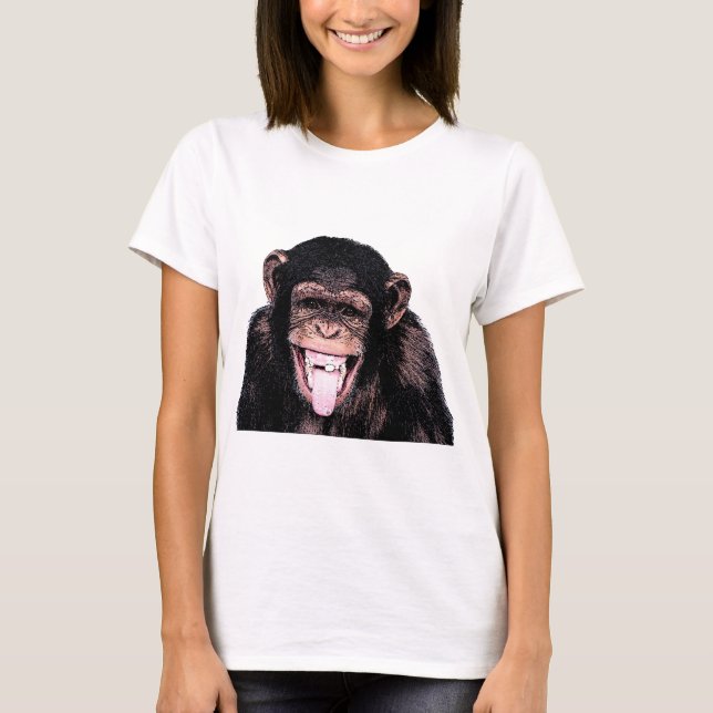 Camiseta Chimpanzee Tongue (Anverso)