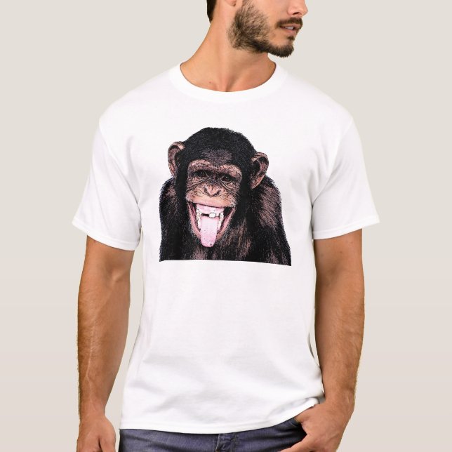 Camiseta Chimpanzee Tongue (Anverso)