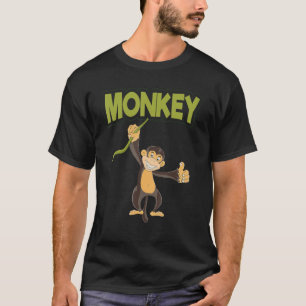 Camiseta Chimpanzee Wildlife Jungle Zoológico Animal Cukey 