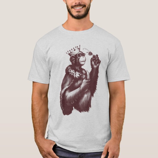 Camiseta Chimpin grande (monocromático) (Anverso)