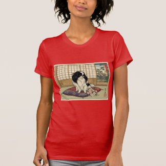 Camiseta Chin japonés en un hogar japonés