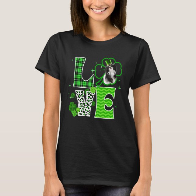 Camiseta Chin japonés Shamrock Lucky C Irish St Patricks D (Anverso)