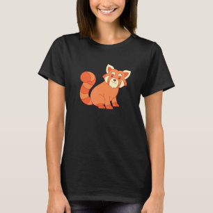 Camiseta China Bosque Fauna Animal Lindo Panda Rojo