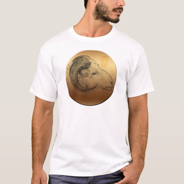 Camiseta china de los hombres W del zodiaco de la (Anverso)