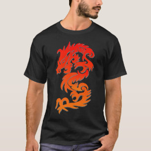 Camiseta china del fuego del dragón