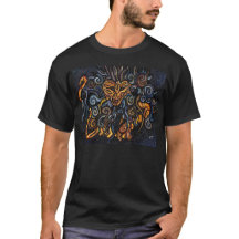 Camiseta china del león de los hombres