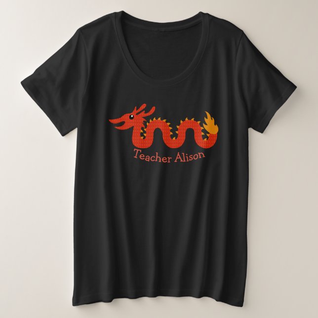 Camiseta china del profesor del dragón (Anverso del diseño)