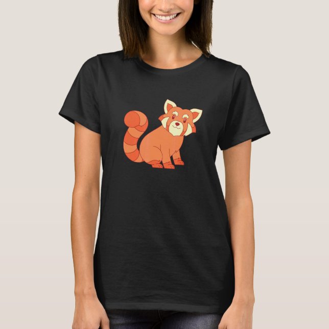 Camiseta China Forest Wildlife Animal Cute el Panda Rojo (Anverso)