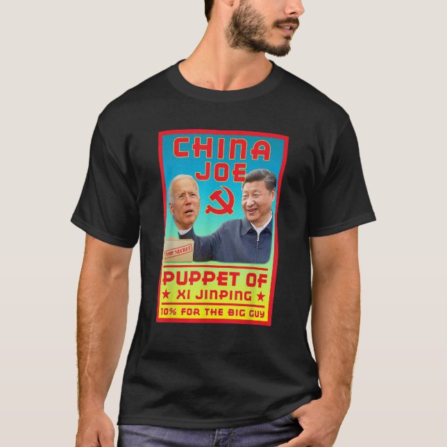Camiseta China Joe Joe Biden Fiesta comunista títere de Xi  (Anverso)