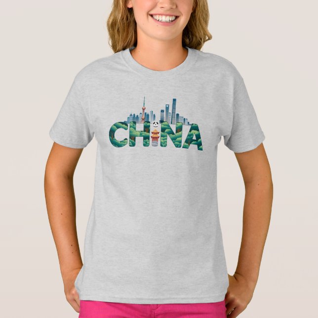 Camiseta China Shanghai Temple Panda (Anverso)