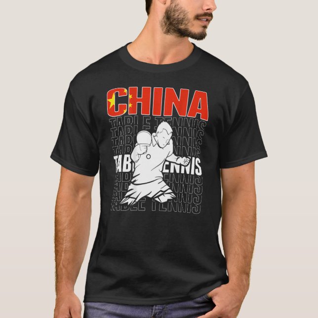 Camiseta China Table Tennis   Support Chinese Ping Pong Tea (Anverso)