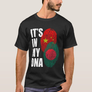 Camiseta China Y Bangladesh mezclan patrimonio de la bander
