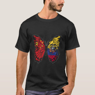 Camiseta China Y Ecuador Mezclan Mariposa Media Media China