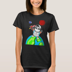 Camiseta China Zoológico Animal Space Rocket Astronauta Pan