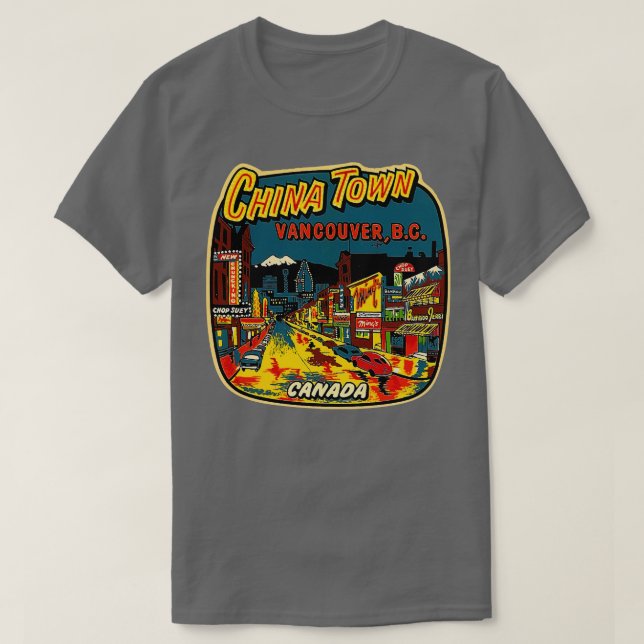 Camiseta Chinatown Vancouver BC Canadá (Diseño del anverso)